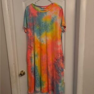 Colorful Tie-Dye Dress